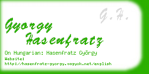 gyorgy hasenfratz business card